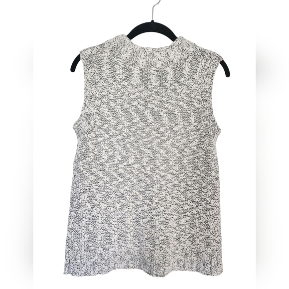 NAADAM Knit sweater vest, black/white, cotton blend, size S - Picture 3 of 6